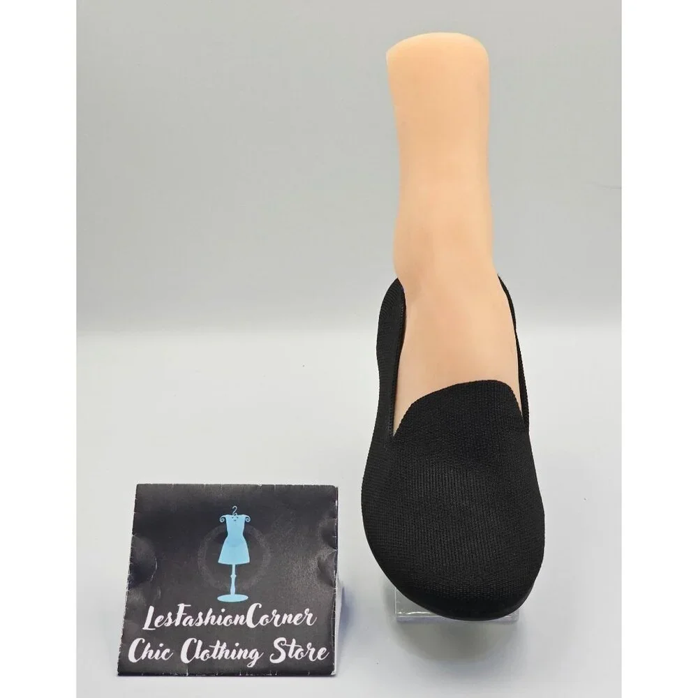 Rothy's Women's Black Knit The Loafer Casual Lightweight Flats Shoes Sz 12 2689 - Picture 16 of 16